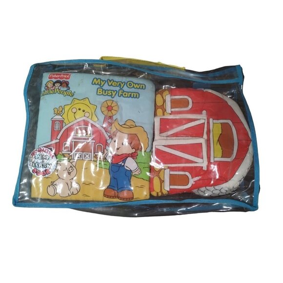 2005 Fisher Price Little People Set Story Book and Farm Animals with Barn Carryi - Picture 2 of 14